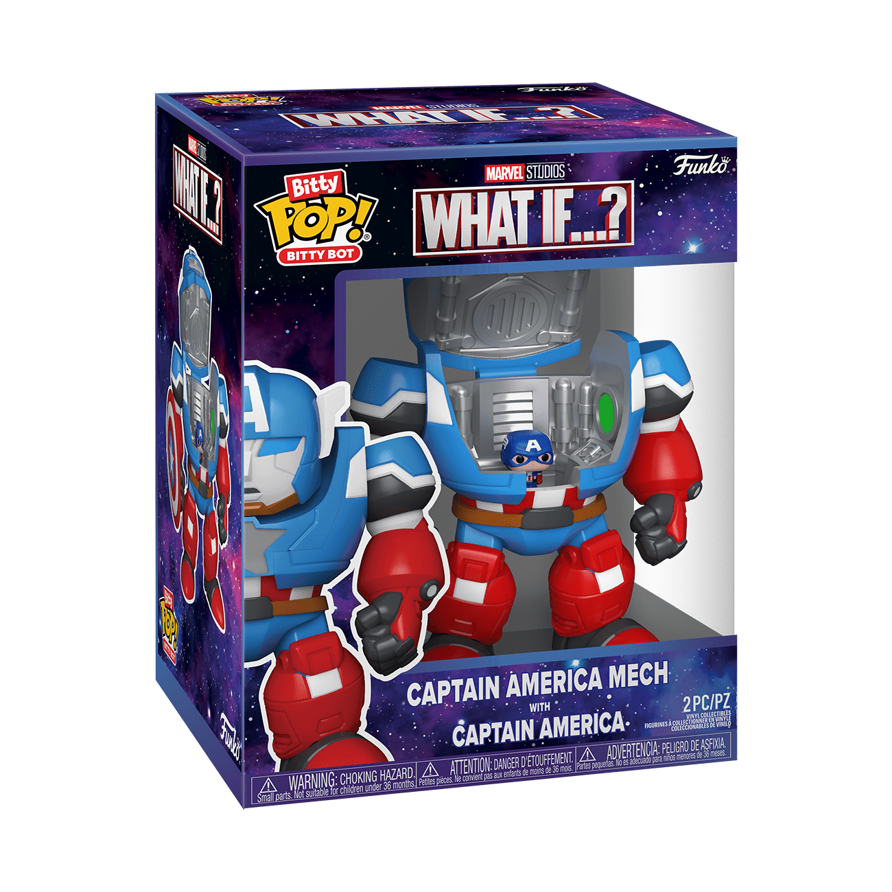 Bitty Pop! Bots - Marvel What If -Capt Amrca w/Cap