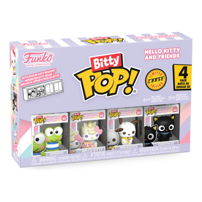 Bitty Pop! - Hello Kitty 4 Pack - Keroppi, Hello Kitty, Pochacco (Choose your Chase)