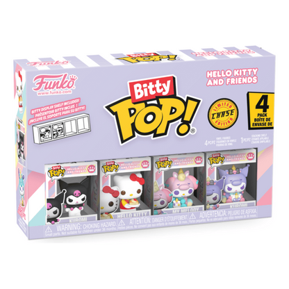 Bitty Pop! - Hello Kitty - 4 Pack - Kuromi, Hello Kitty, My Melody (Choose your Chase)