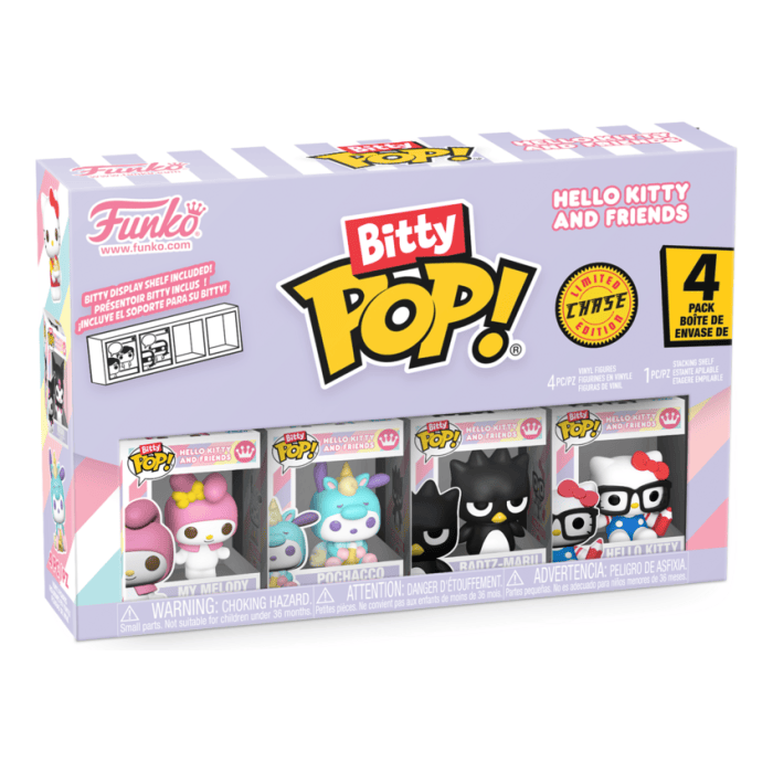 Bitty Pop! - Hello Kitty - 4 Pack - My Melody, Pochacco, Badtz-Maru (Choose your Chase)