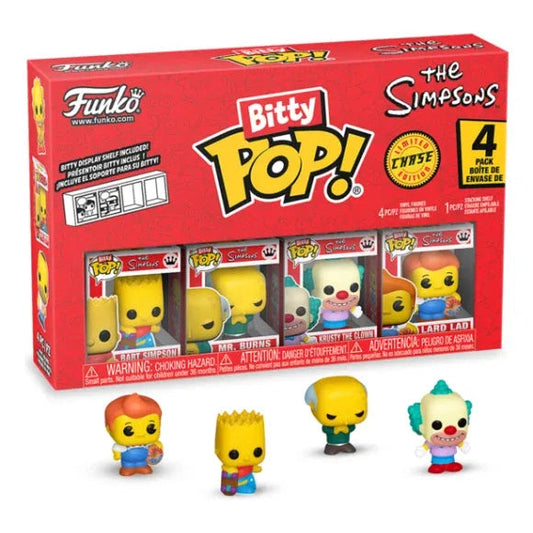 Bitty Pop! - The Simpsons - 4 Pack Bart Simpson, Mr. Burns, Krusty the Clown + Choose your Chase
