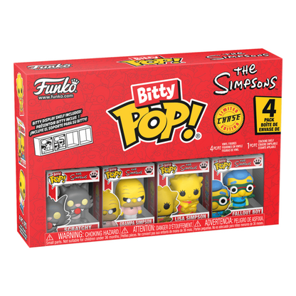 Bitty Pop! - The Simpsons - 4 Pack - Scratchy, Grampa Simpson, Lisa Simpson (Choose your Chase)