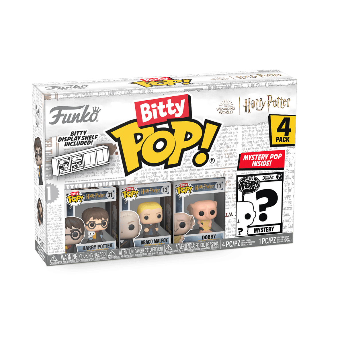 Funko Bitty POP: Harry Potter - Harry Robe w/Scarf 4 Pack 889698713153
