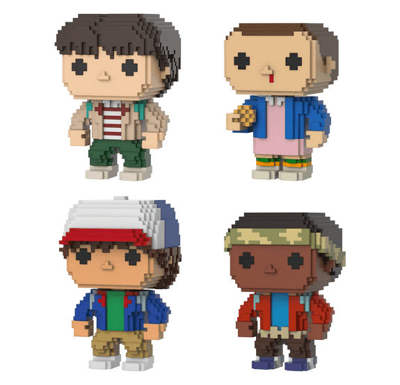 Funko Pop! Vinyl - Stranger Things- 8 Bit 4 Pack- Eleven With Egos, Mike, Dustin and Lucas 889698637299
