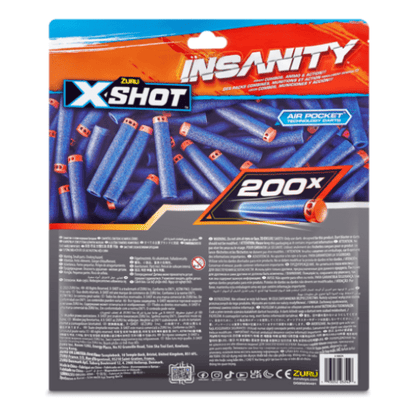 X-Shot Insanity 200 Pack Refill Darts