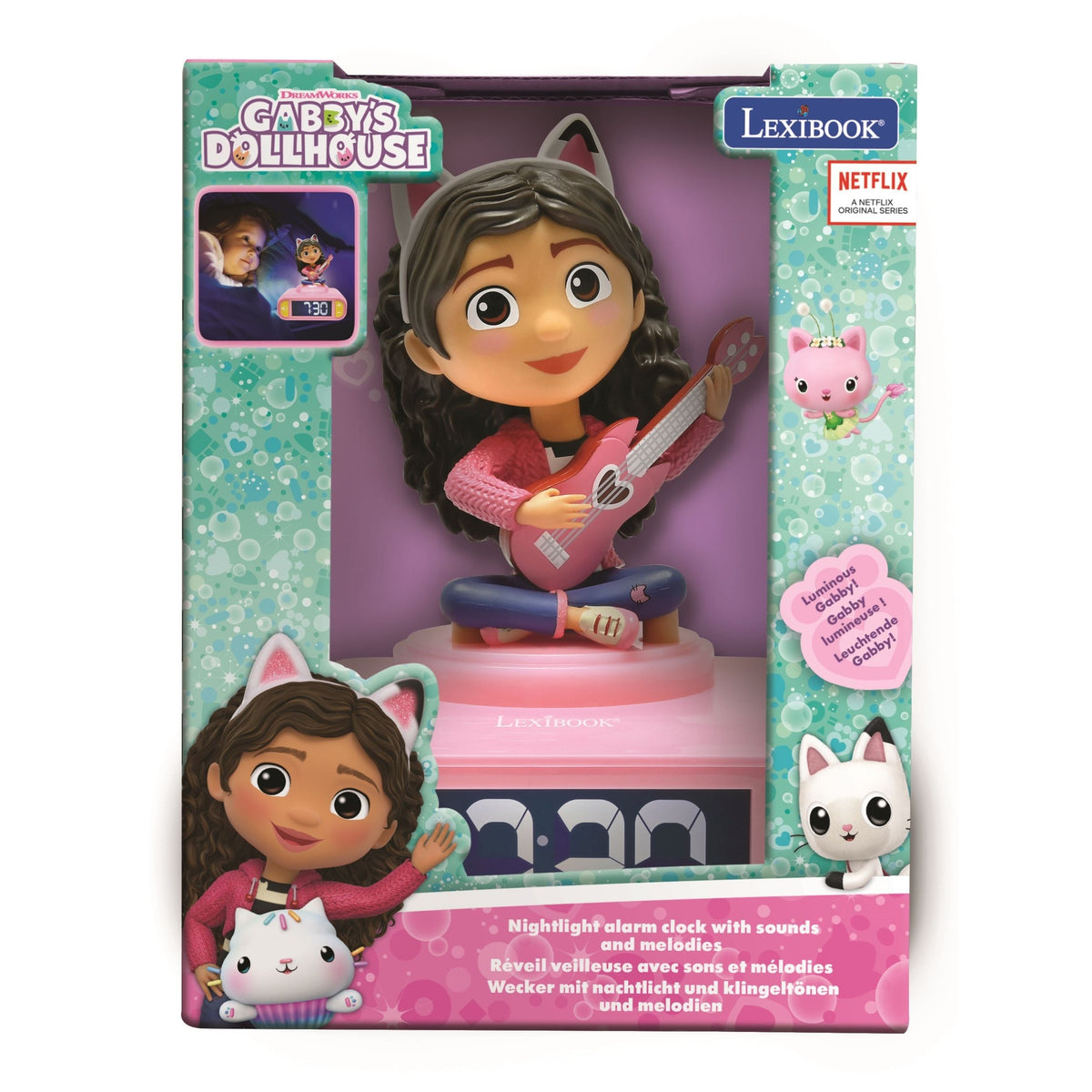 Lexibook Gabby's Dollhouse Night Light Alarm Clock