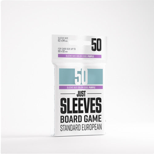 Gamegenic Just Sleeves Standard European Card Sleeves, 50 Pack