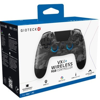 Gioteck VX4+ Wireless RGB Controller for PS4 & PC - Dark Camo