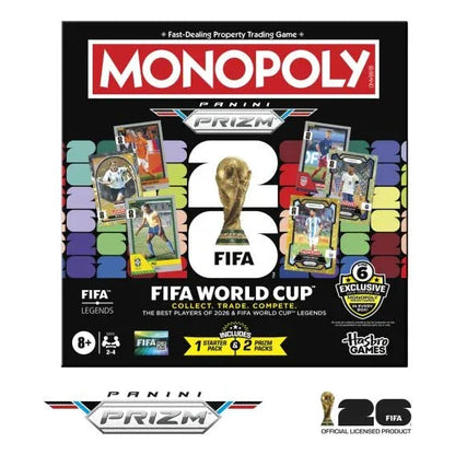 FIFA World Cup Monopoly Panini Prizm - Officially Licensed FIFA World Cup 2026 Football Board Game with Panini Prizm 5010996385284