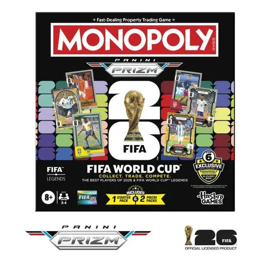 FIFA World Cup Monopoly Panini Prizm - Officially Licensed FIFA World Cup 2026 Football Board Game with Panini Prizm 5010996385284