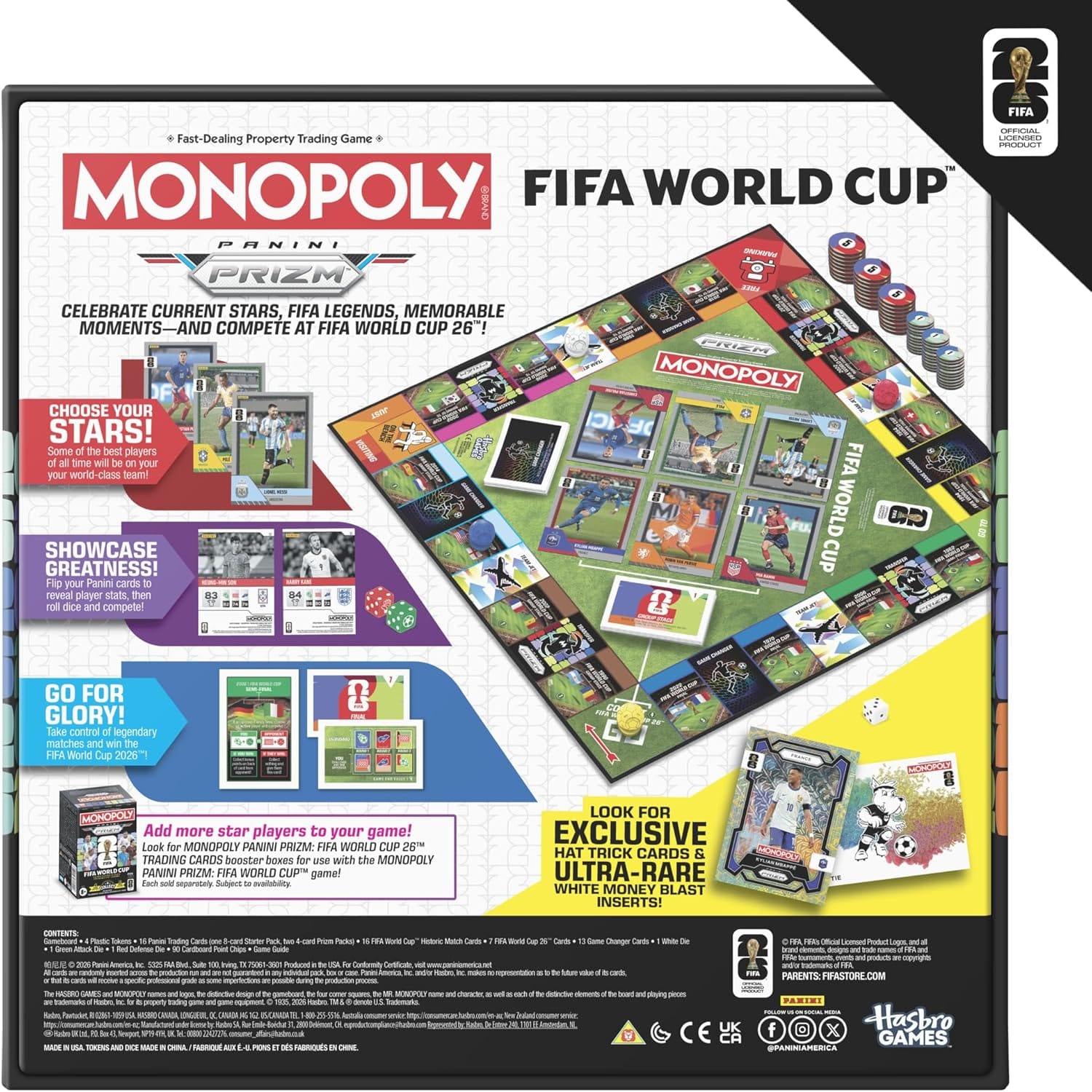 FIFA World Cup Monopoly Panini Prizm - Officially Licensed FIFA World Cup 2026 Football Board Game with Panini Prizm 5010996385284