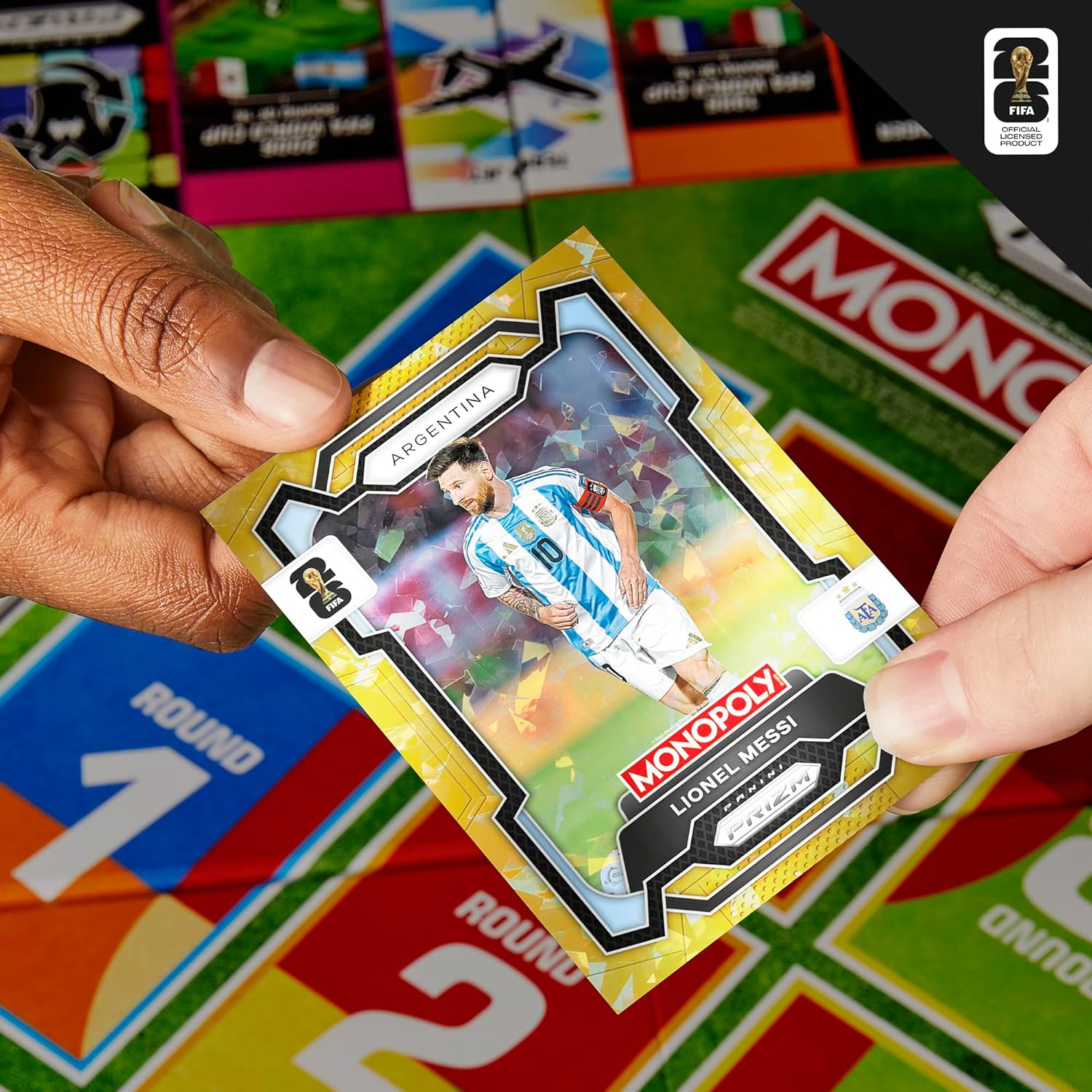 FIFA World Cup Monopoly Panini Prizm - Officially Licensed FIFA World Cup 2026 Football Board Game with Panini Prizm 5010996385284