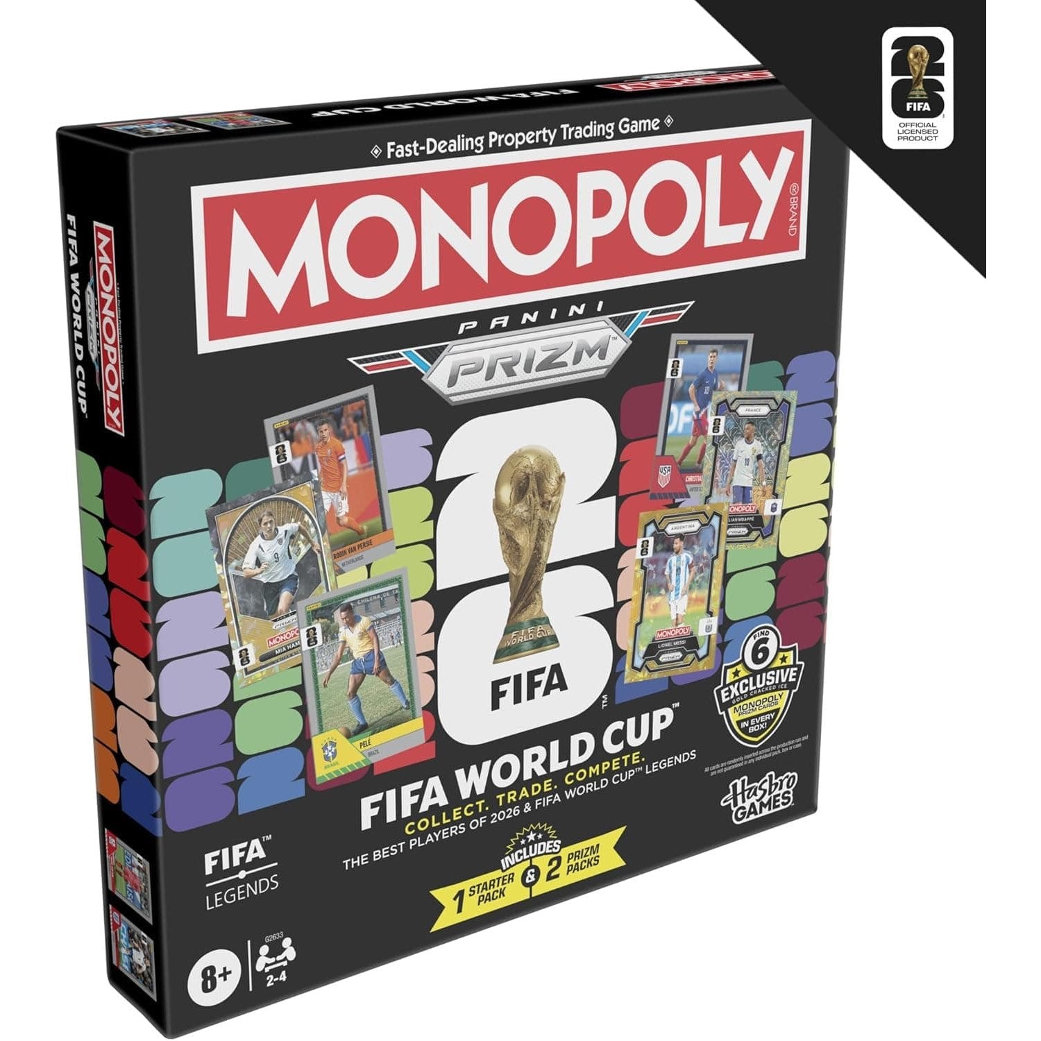 FIFA World Cup Monopoly Panini Prizm - Officially Licensed FIFA World Cup 2026 Football Board Game with Panini Prizm 5010996385284