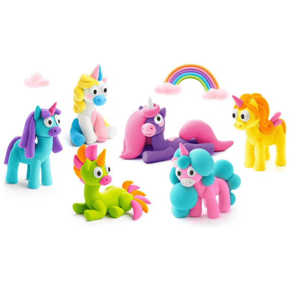 Hey Clay Rainbow Unicorns 15 Can 5011666737297