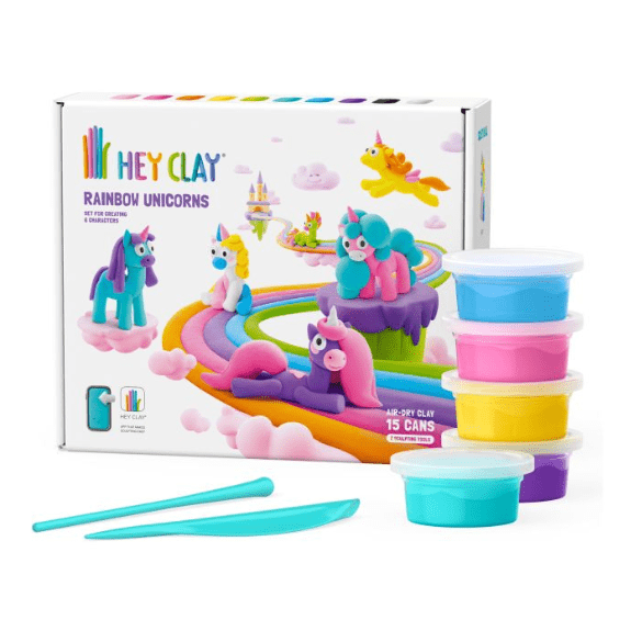 Hey Clay Rainbow Unicorns 15 Can 5011666737297