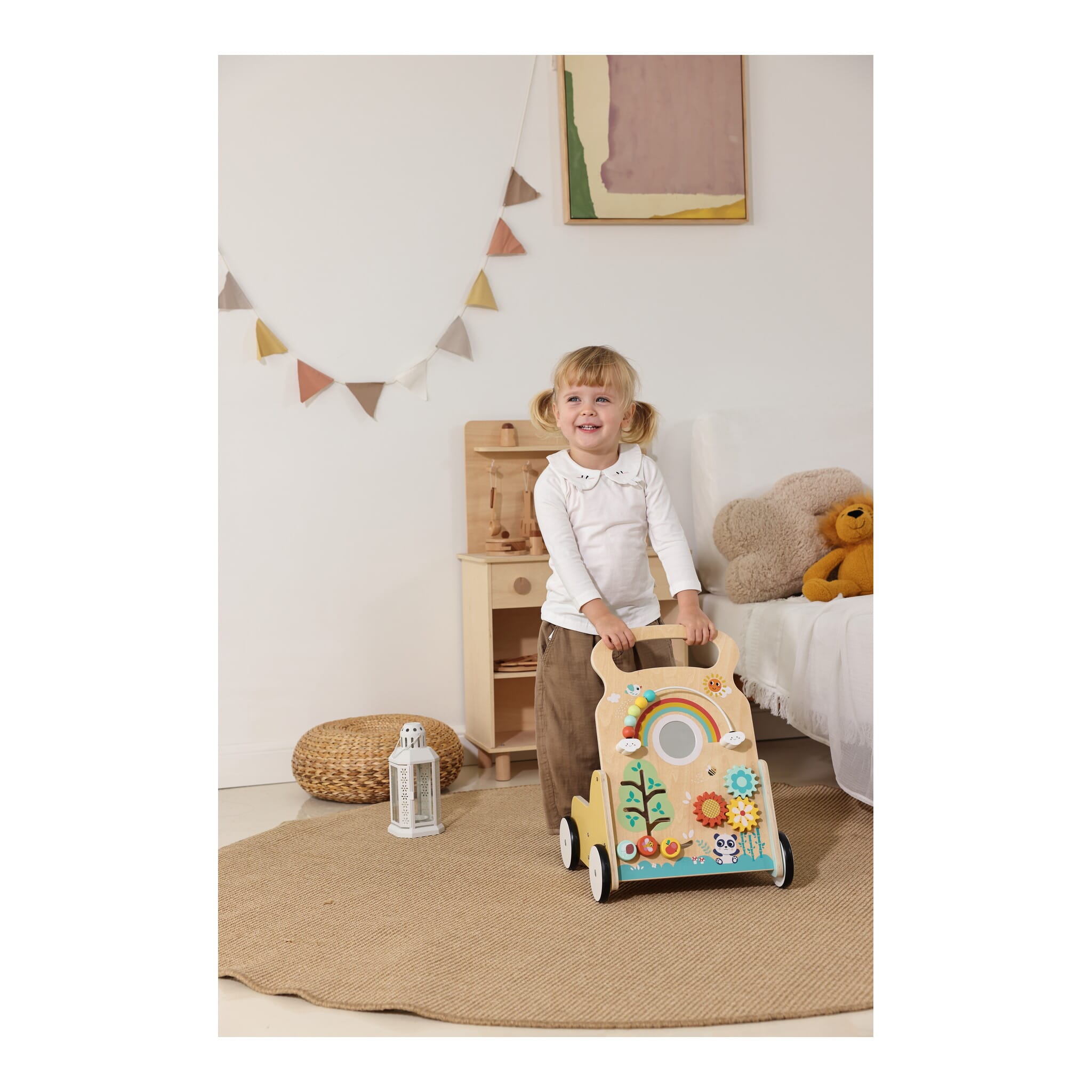 Hi Pando Wooden Multi-Activity Baby Walker