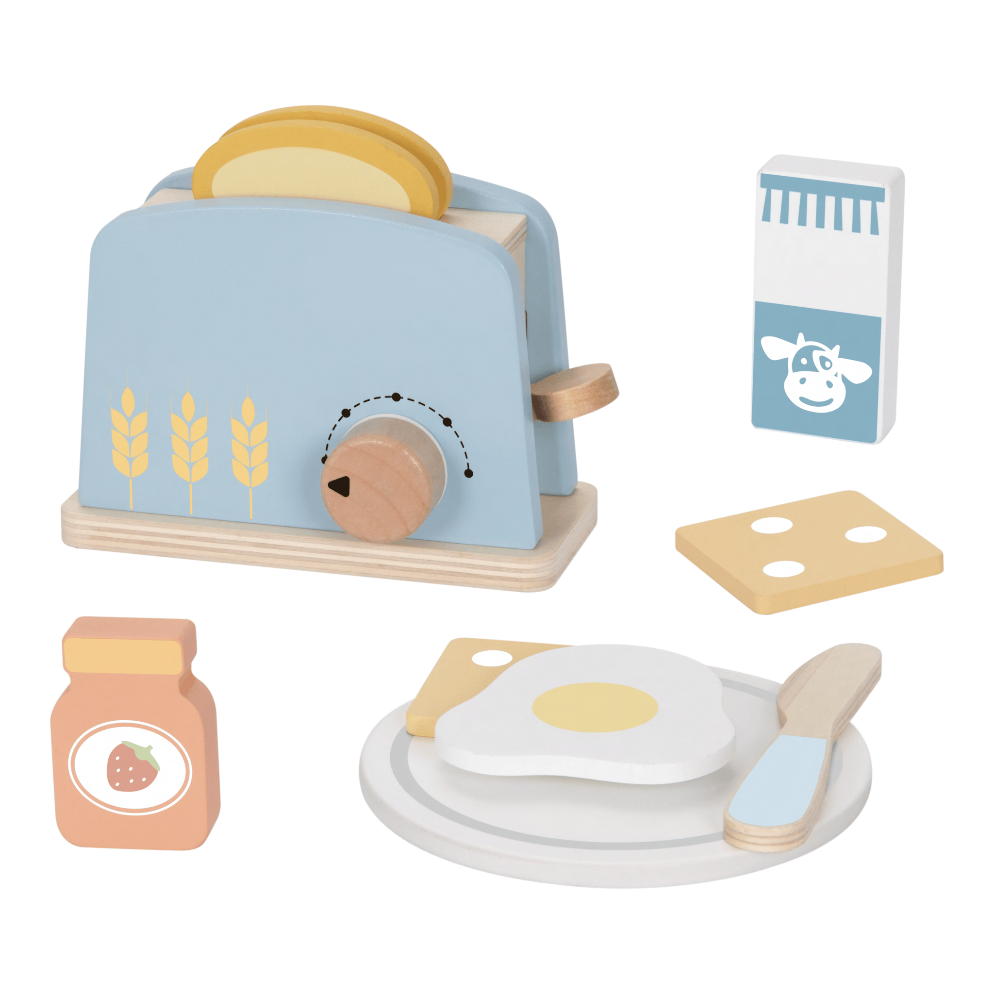 Hi Pando Wooden Toaster Set