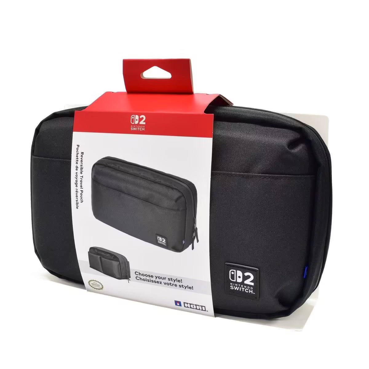 HORI Reversible Travel Pouch – Black (Nintendo Switch 2) 4961818040045