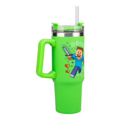 Minecraft Green 900ml Multiway Travel Cup with Straw