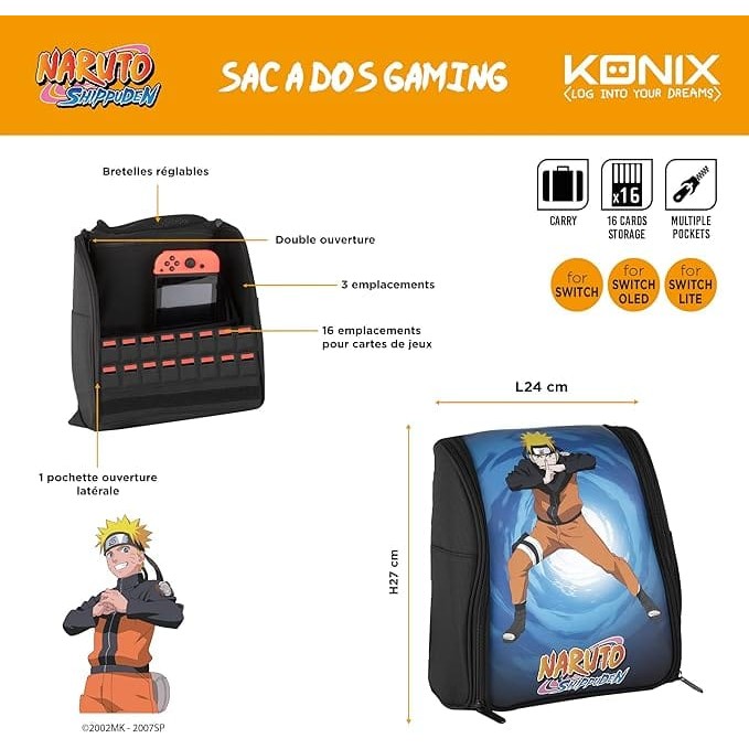 Naruto Switch Backpack Nintendo Switch Bag 3328170287319