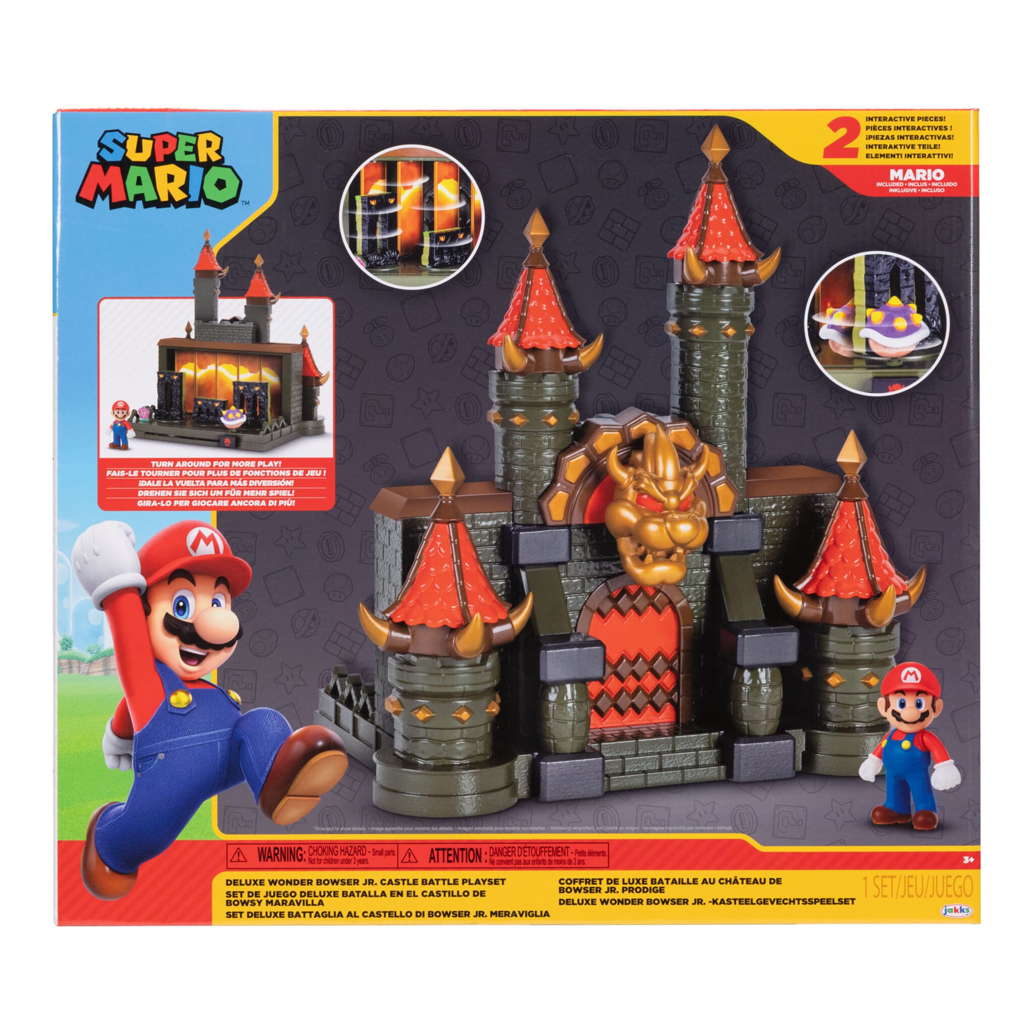Super Mario Bros. Wonder Deluxe Bowser Jr. Castle Battle Playset