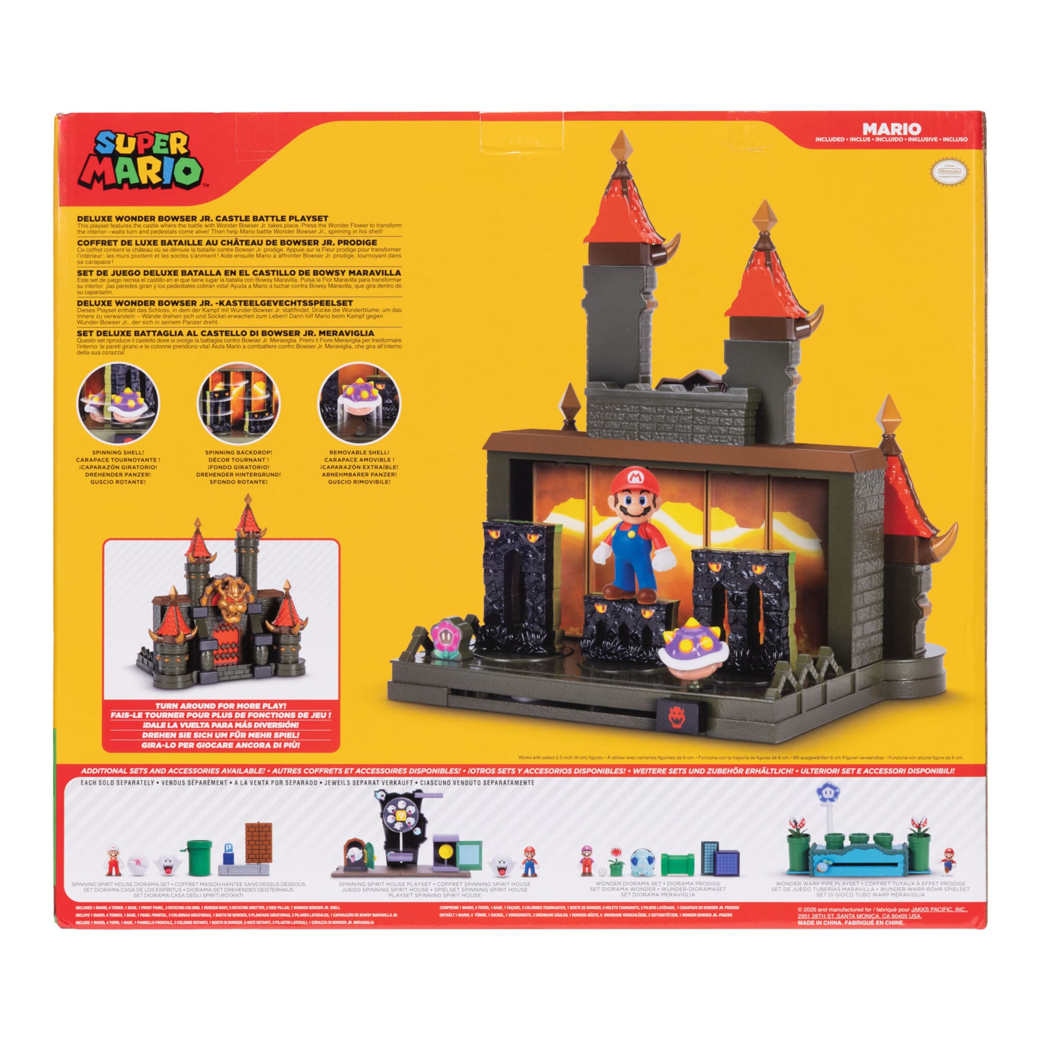 Super Mario Bros. Wonder Deluxe Bowser Jr. Castle Battle Playset