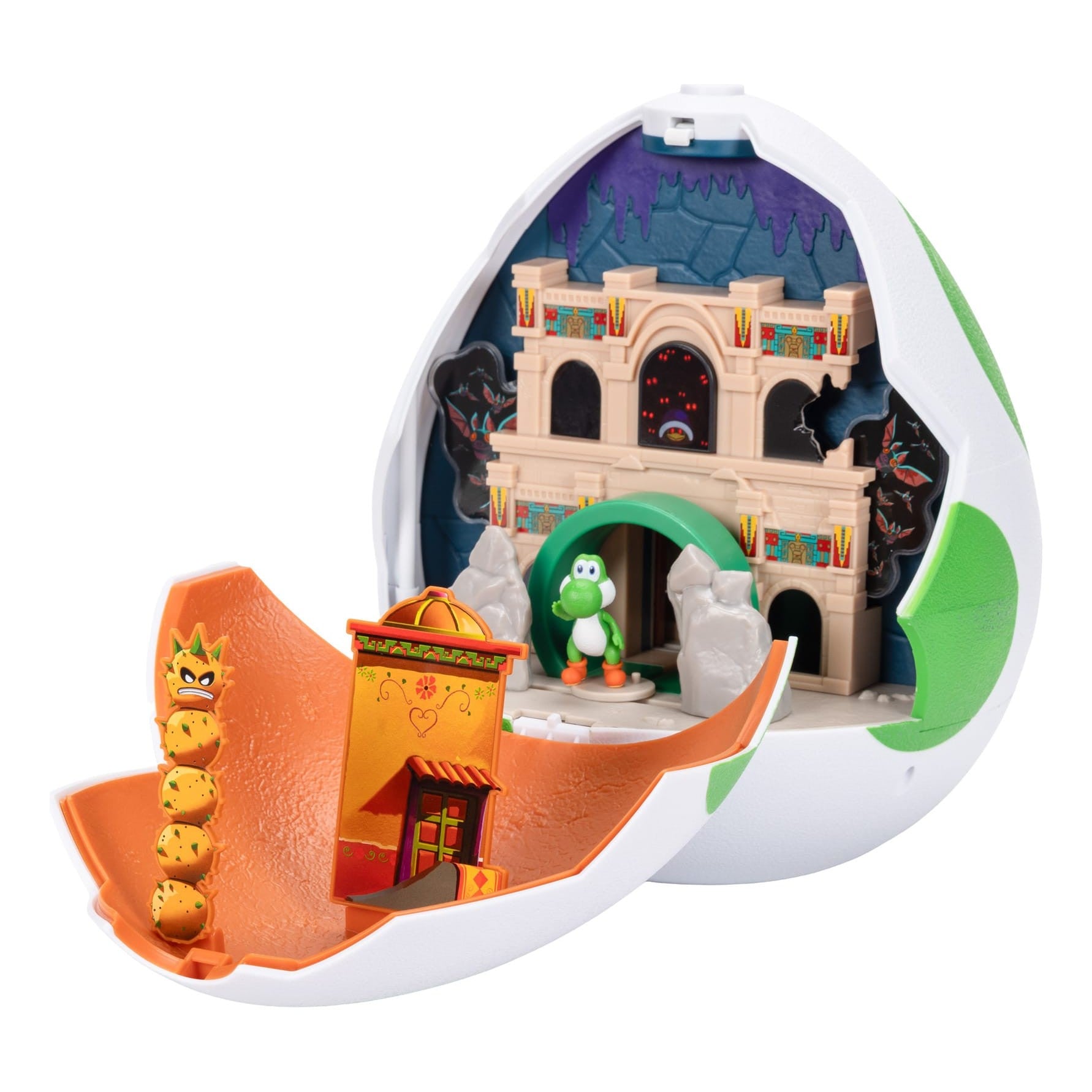 Super Mario Galaxy Movie Yoshi Egg Playset with Yoshi and Fire Mario Figures 8019299543224