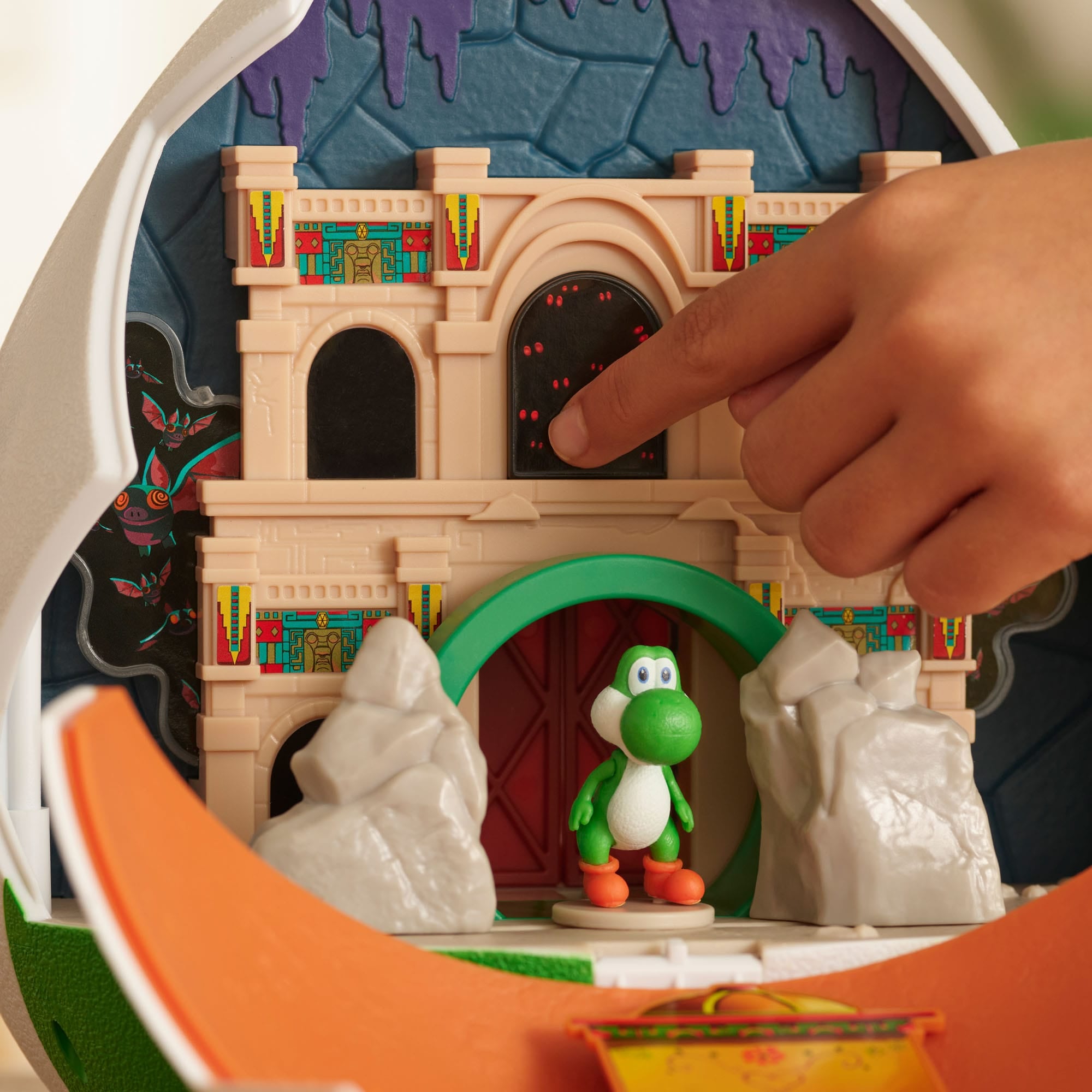 Super Mario Galaxy Movie Yoshi Egg Playset with Yoshi and Fire Mario Figures 8019299543224
