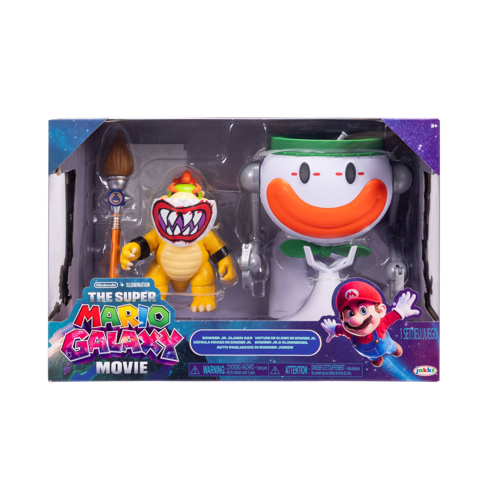 The Super Mario Galaxy Movie Bowser Jr. with Clown Car 5-Inch Action Figure Set 192995432284