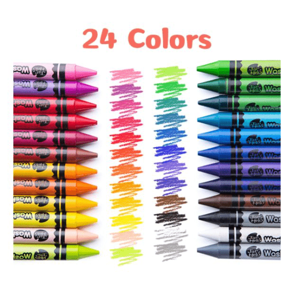 Jar Melo's 24 Colours Washable Crayons 5060462690411