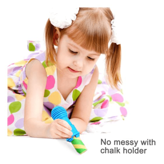 Jar Melo's Jumbo Washable Sidewalk 24 Colours Chalk With 2 Holders 5060462690909