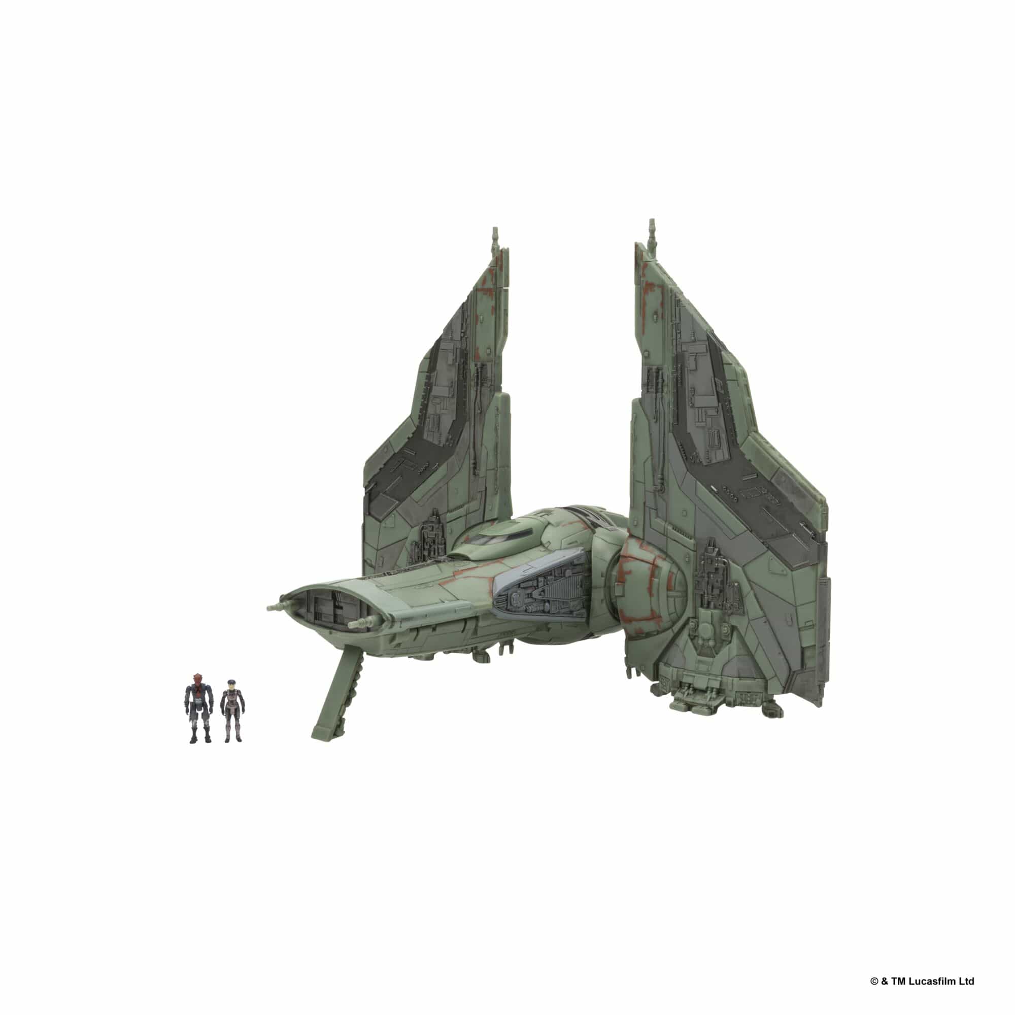 Jazwares Star Wars Micro Galaxy Squadron The Hex 9-Inch Vehicle with 2 Micro Figures 191726025009