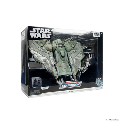 Jazwares Star Wars Micro Galaxy Squadron The Hex 9-Inch Vehicle with 2 Micro Figures 191726025009