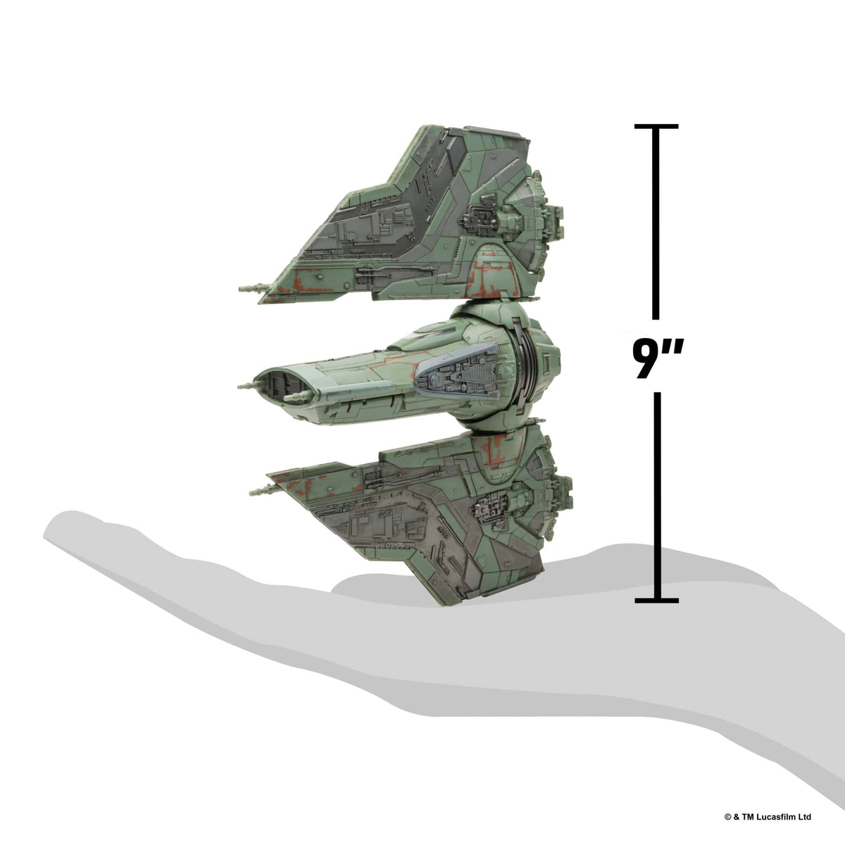 Jazwares Star Wars Micro Galaxy Squadron The Hex 9-Inch Vehicle with 2 Micro Figures 191726025009