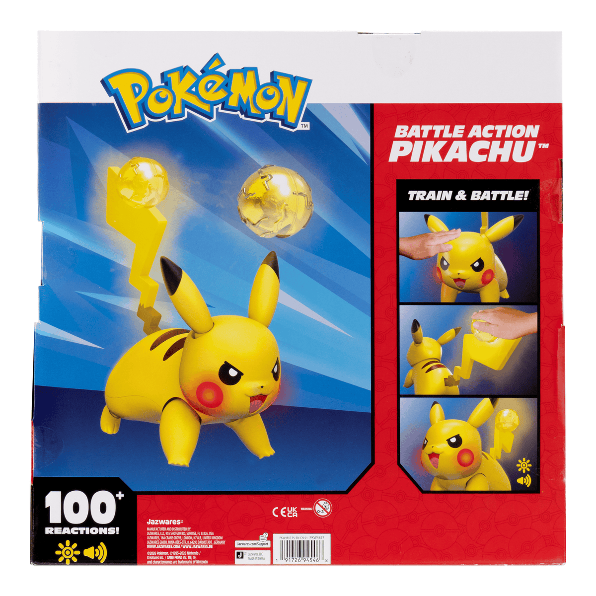 Pokémon Deluxe Electro Ball Pikachu Figure with Light FX 191726945468