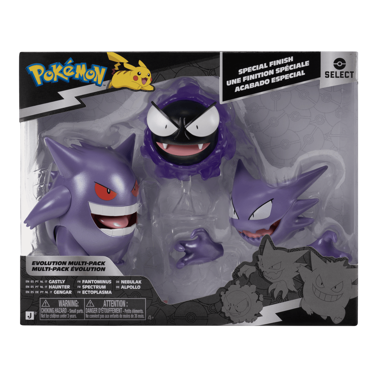 Pokémon Select Evolution Multipack Gastly, Haunter & Gengar Figures 191726049371