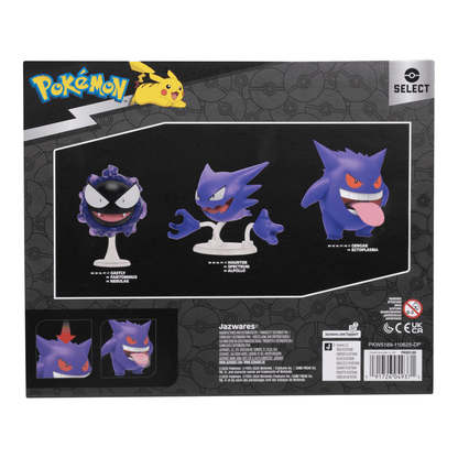 Pokémon Select Evolution Multipack Gastly, Haunter & Gengar Figures 191726049371
