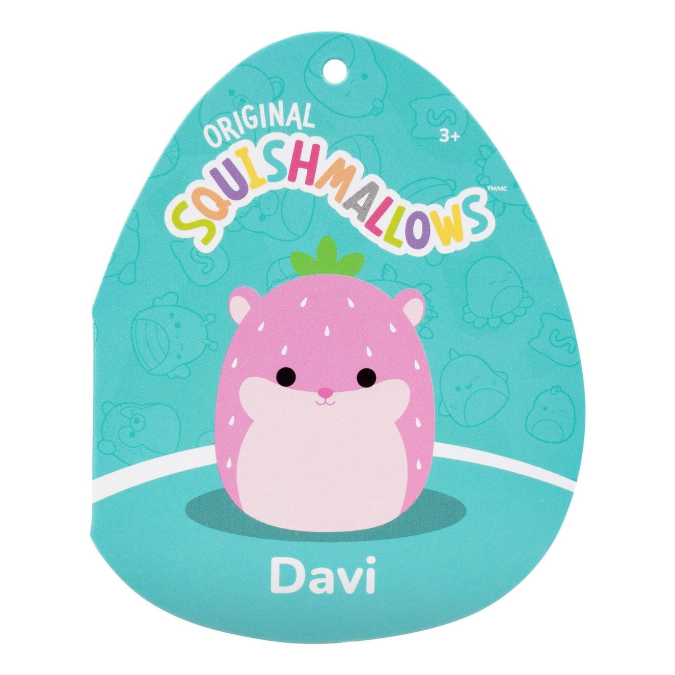 Squishmallows 16-Inch Davi Strawberry Hamster Plush 191726029083