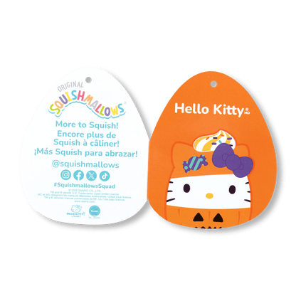 Squishmallows 8-Inch Hello Kitty Halloween Pumpkin Plush