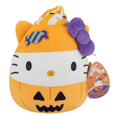 Squishmallows 8-Inch Hello Kitty Halloween Pumpkin Plush