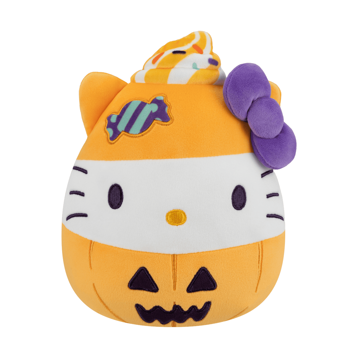 Squishmallows 8-Inch Hello Kitty Halloween Pumpkin Plush