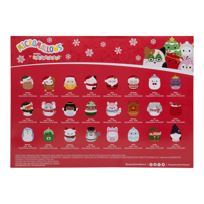Squishmallows Micromallows 24-Day Holiday Advent Calendar – 24 Mini Plush Toys