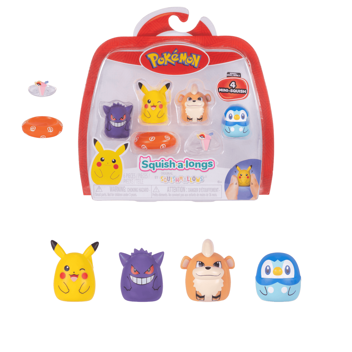 Squishmallows Pokémon Squish-a-longs Mini-Squish 4-Pack Style 2 Wave 2