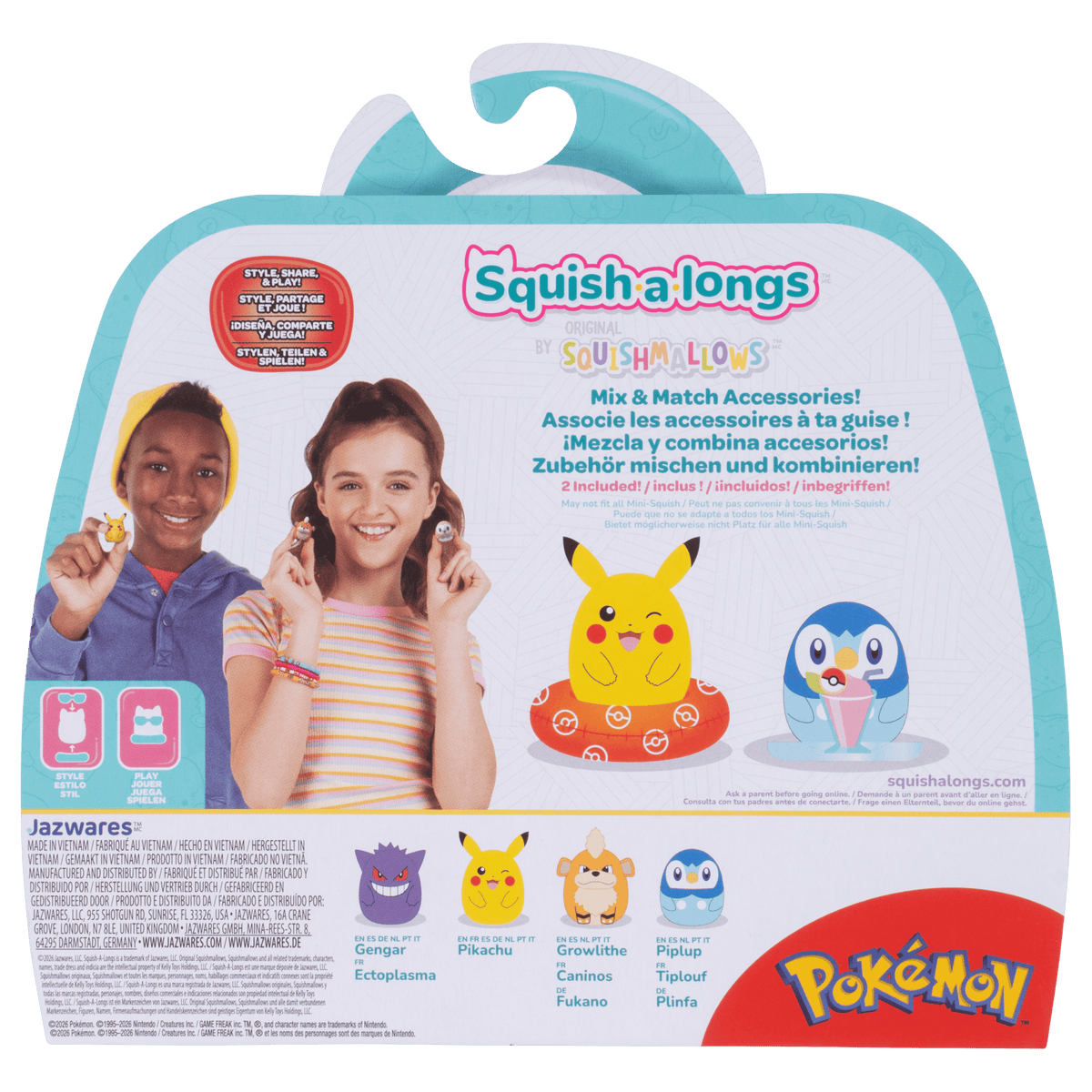 Squishmallows Pokémon Squish-a-longs Mini-Squish 4-Pack Style 2 Wave 2