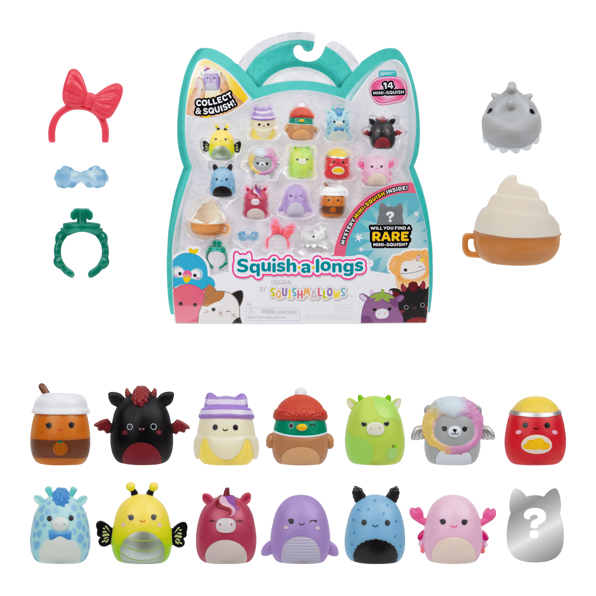 Squishmallows Squish-a-longs 14-Pack Mini-Squish Figures Style 1 Wave 7