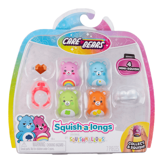 Squishmallows Squish-a-longs Care Bears Mini-Squish 4-Pack Series 1 Style 1 191726023807
