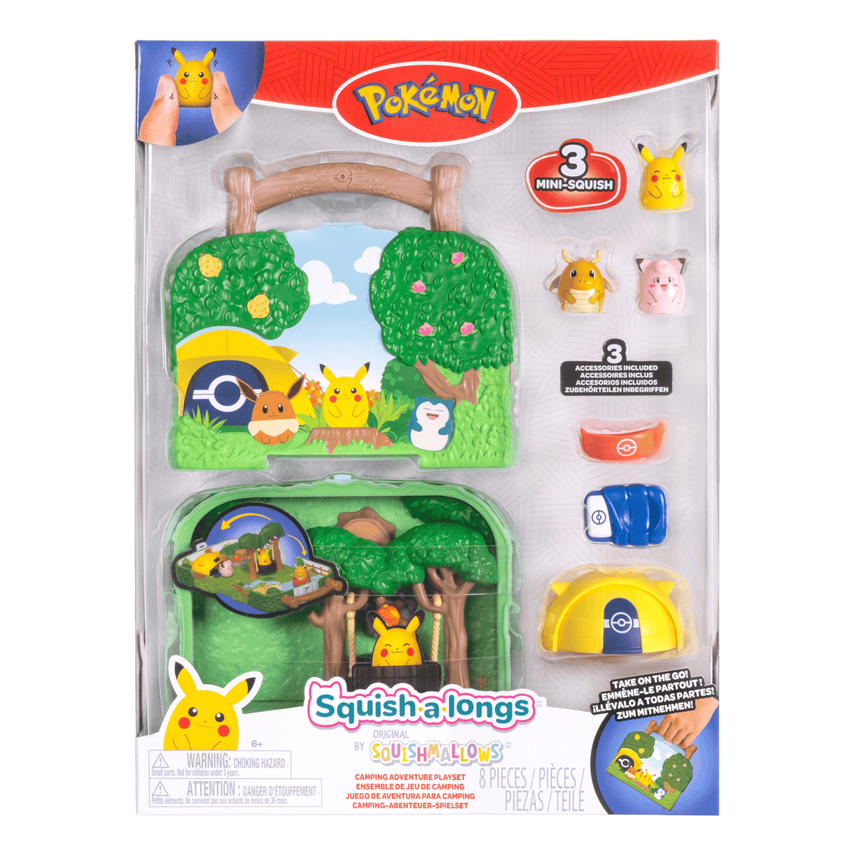 Squishmallows Squish-a-longs Pokémon Center Large Playset