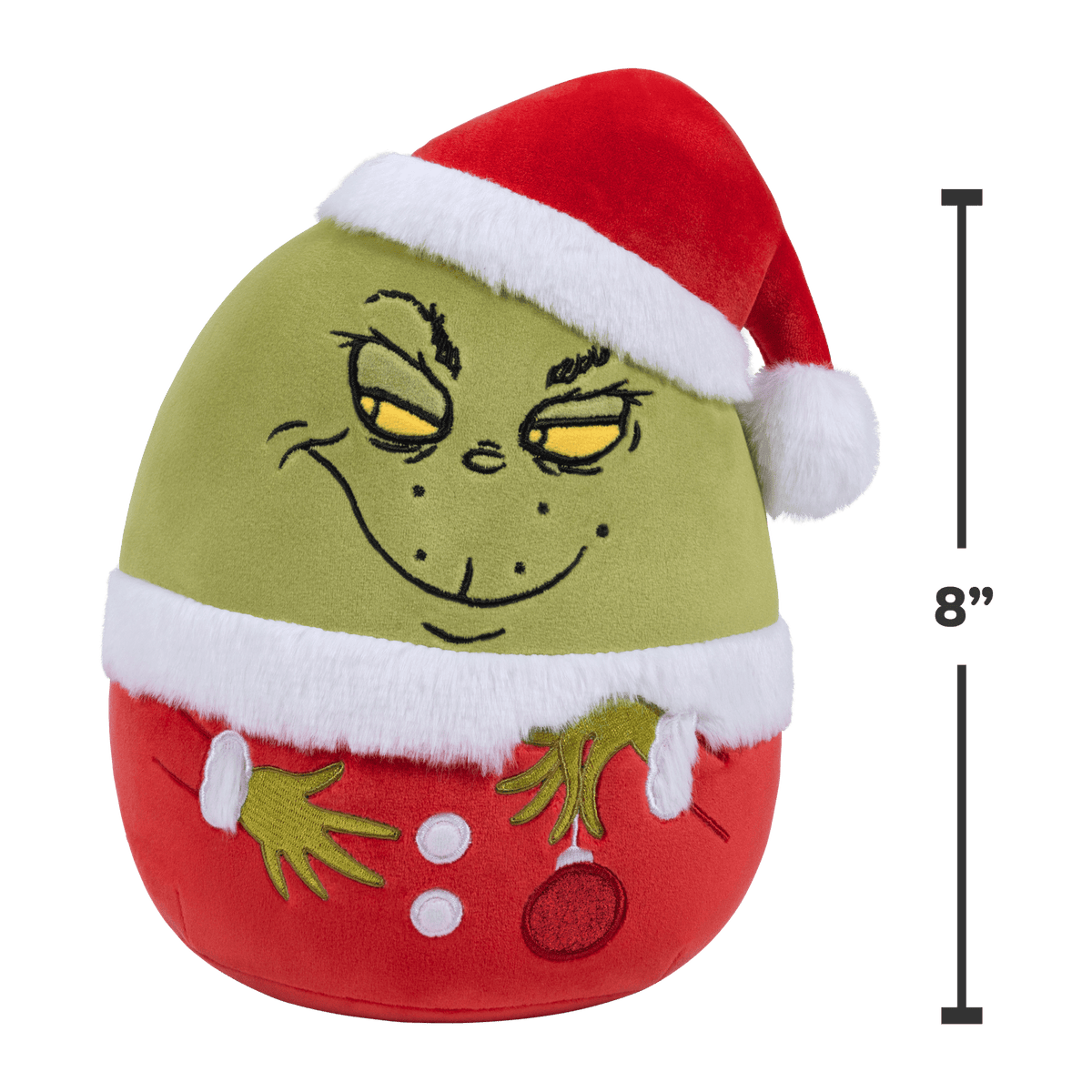 Squishmallows The Grinch in Santa Hat 8-Inch Plush