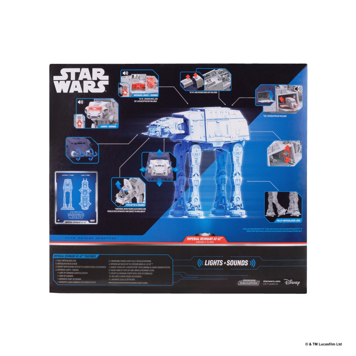 Star Wars Micro Galaxy Squadron Imperial Remnant AT-AT with Figures