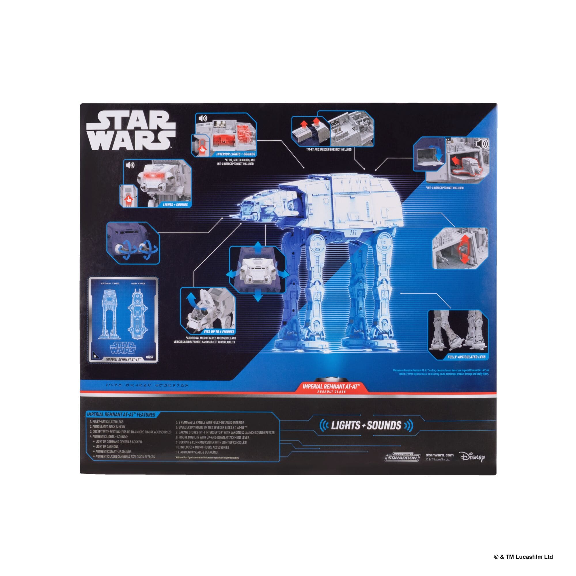 Star Wars Micro Galaxy Squadron Imperial Remnant AT-AT with Figures
